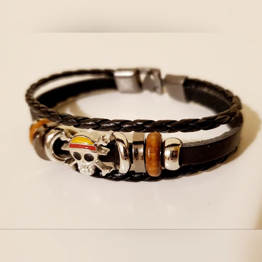 Onepiece Black and Orange Unisex Bracelet